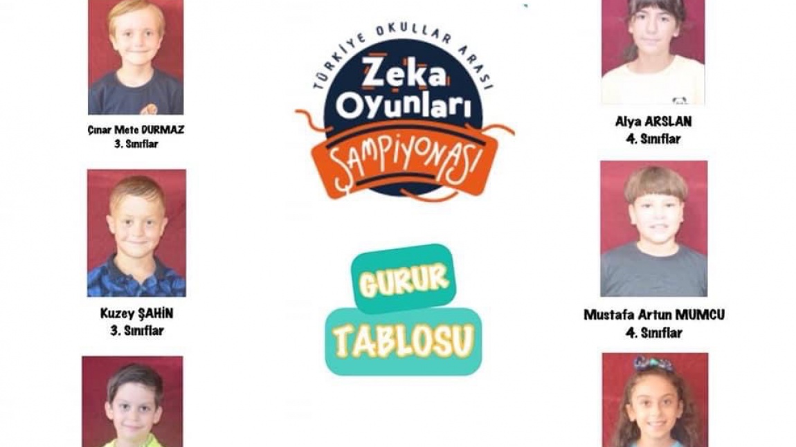 Türkiye Okullar Arası Zeka Oyunları Şampiyonası'ndaki Başarımız